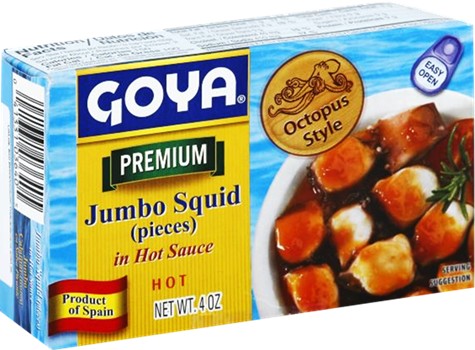 Goya Premium Jumbo Squid in Hot Sauce   4 oz